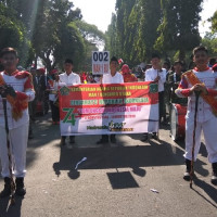 Meriahkan HUT RI ke-74, MAN 1 Bengkulu Utara Ikuti Pawai Pembangunan