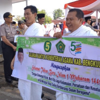 Sambut Tahun Baru Islam 1441 H, Kelurga Besar Kemenag BU Ikuti Pawai Ta’aruf