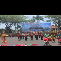 Marching Band MAN 2 Kota Bengkulu Atraksi Di HUT TNI