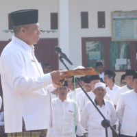 Kakan Kemenag Kaur Pimpin Upacara Hari Santri Nasional 2019