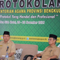 Kanwil Kemenag Bengkulu Laksanakan Kegiatan Bimbingan Keprotokolan