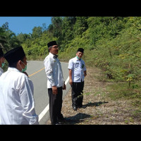 Kakankemenag Mukomuko Tinjau Lokasi Cikal Bakal Pembangunan Gedung Madrasah Kecamatan Air Rami