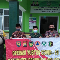 Ka.KUA Sambut Kedatangan  Tim Operasi Yustisi Covid-19