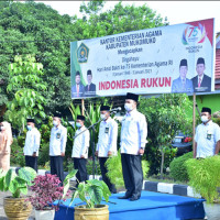 Upacara Bendera HAB Kemenag ke-75, Kemenag MM Berjalan Lancar dan Sukses