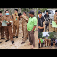 Terima Usulan Hibah Lahan Baru, Kabid Urais Dan Ka. Kan Kemenag BU Tinjau Lokasi Desa Tanjung Dalam Ulok Kupai