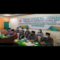 Kakan Kemenag BS Beserta Peserta Komisi I Sampaikan Hasil Sidang Rakernas Kemenag RI Tahun 2021