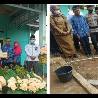 MA An Nur Benteng Bangun Sarana Olahraga, Kasi Pendis Kemenag Benteng Saksikan Prosesi Peletakkan Batu Pertama