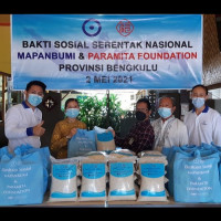 Berbagi Kebahagiaan, Kanwil Apresiasi MAPANBUMI dan PARAMITA FOUNDATION Bengkulu