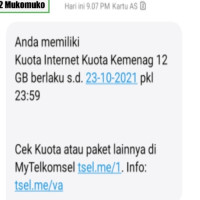 Guru MTsN 2 Mukomuko Dapat Bantuan Kuota Internet Dari Kemenag