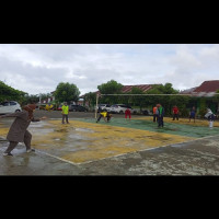 Jumat Sehat, MTsN 2 Latihan Volly Ball