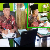 Ka.Kan Kemenag Seluma Ikuti Rakernas Tahun 2022 Melalui Zoom Meeting