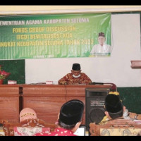 Kakan Kemenag Seluma H. Heriansyah, S.Ag,MH Buka Acara Focus Group Discussion (FGD) Revitalisasi  KUA