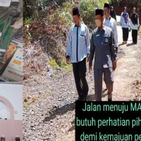 Jajaran Kemenag BU Galang Wakaf Al-Quran dan Bantuan Pembangunan Jalan Masuk MA Lais