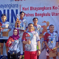 Dua Siswa MAN 1 Bengkulu Utara Juarai Lomba Bhayangkara RUN 5 KM