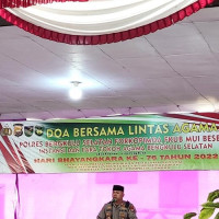 Doa Bersama Hari Bhayangkara ke-76, Kakan Kemenag BS Ucapkan Selamat