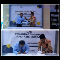 Kakan Kemenag Benteng Terima DIPA TA 2023 dan Tanda Tangan Pakta Integritas