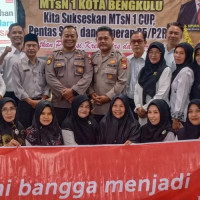 Sambut Ramadhan, Satbinmas Polres Kota Bengkulu Gandeng Astra Honda Motor Bengkulu Pembinaan dan Penyuluhan di MTsN 1