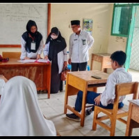 Hari Pertama Pelaksanaan AM, MTsN 1 Kota Bengkulu Terima Kunjungan Kasi Penmad Kemenag Kota Bengkulu